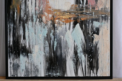 The Unfolding Abstract Canvas Painting Framed Modern Art 41"x61"