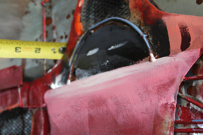 NIFAO Formula One Inspired Red Racing Car 3D Metal Wall Art 79" x 2" x 40"H