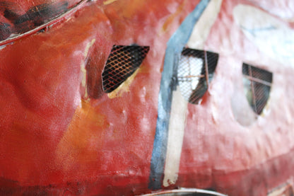 NIFAO Ferrari Inspired 250 GTO Red Racing Car 3D Metal Wall Art 79" x 2" x 40"H