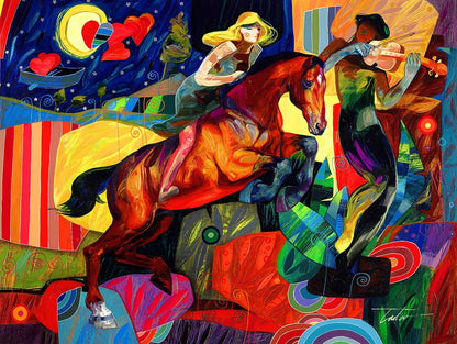 NIFAO Limited Edition Amy by Tadeo Zavaleta Colorful Art 40"x30"