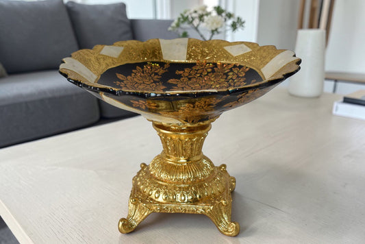 Open and Unique Kylix Decoration Resin Vase   Size: 12" x 12" x 7"H