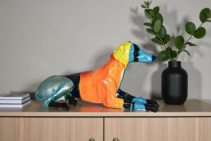 Modern Looking Greyhound Dog Statue Made of Resin Size: 19" x 9" x 12"H