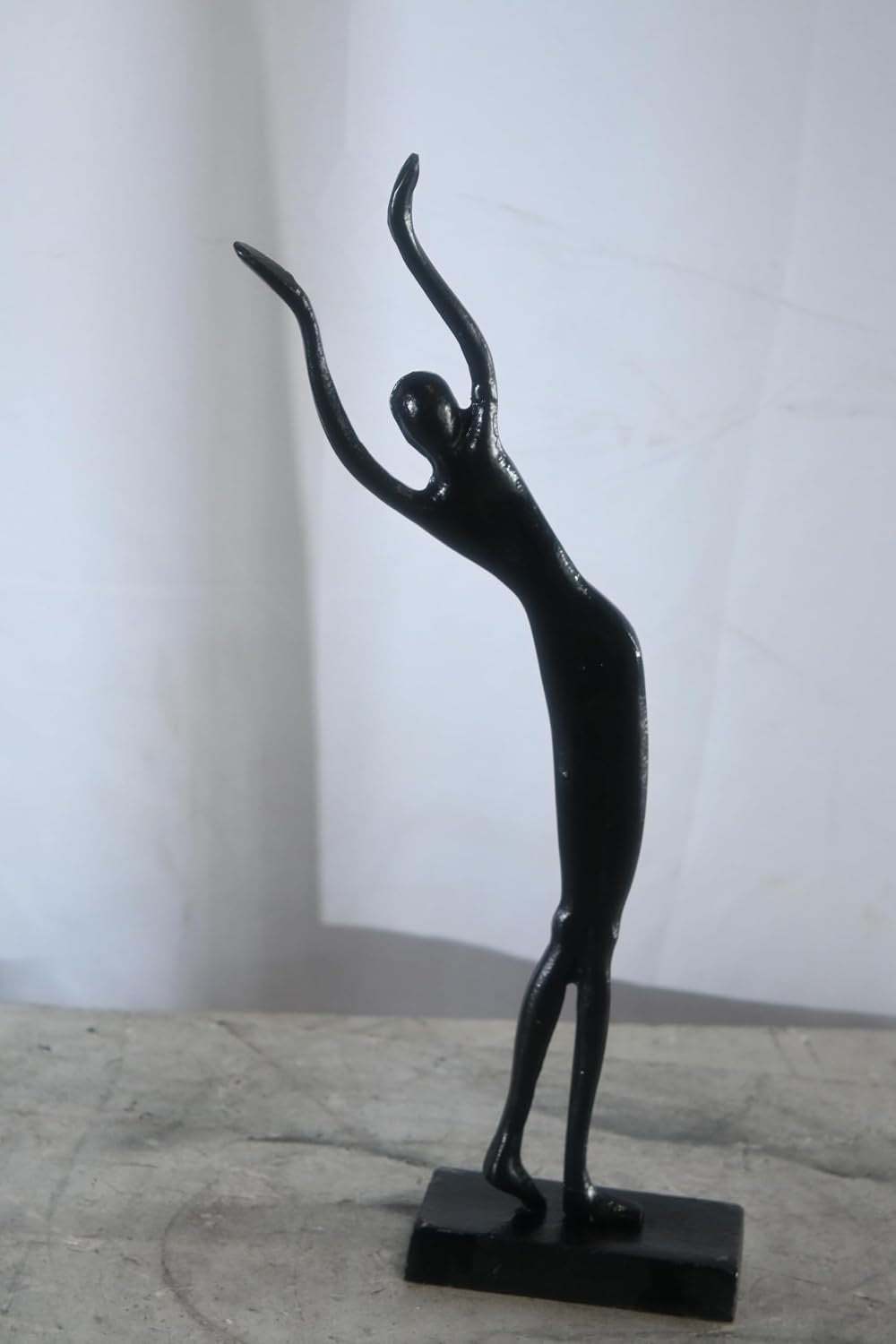 Aluminum Abstract Yoga Urdhva Hastasana Figure Sculpture 8"x3"x20"H