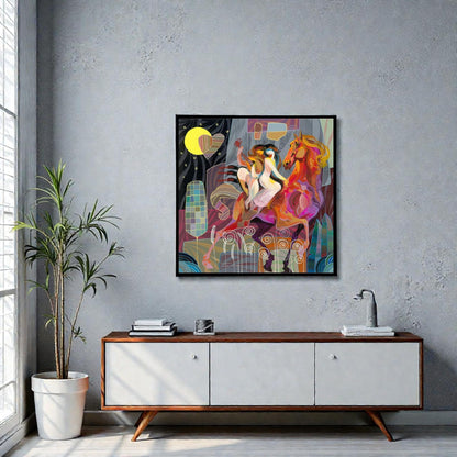 NIFAO Limited Edition By Your Side by Tadeo Zavaleta Colorful Art 34"x34"