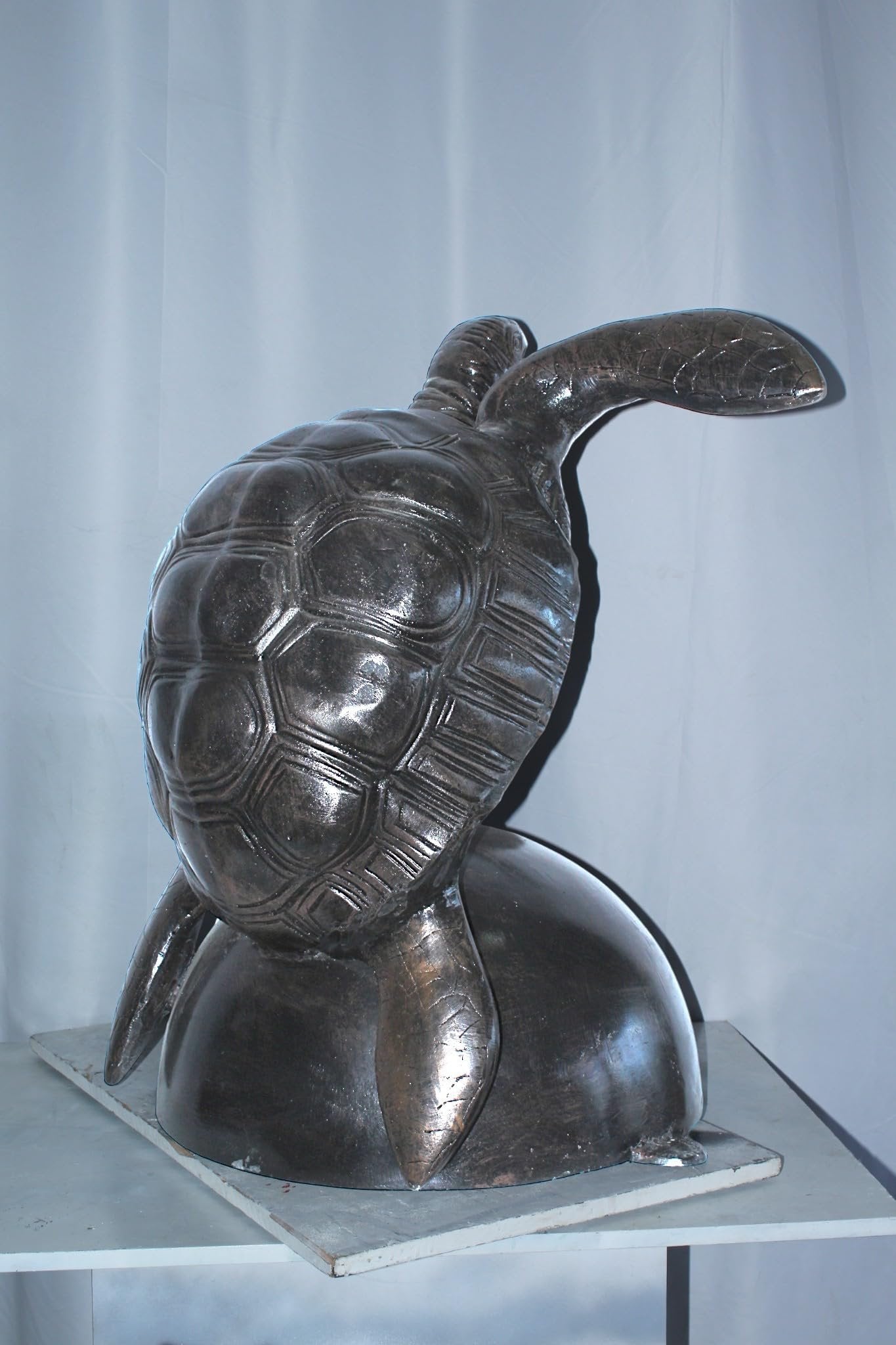 Large Aluminum Sea Turtle Statue Sculpture Decor 33"x24"x36"H