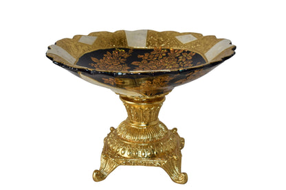 Open and Unique Kylix Decoration Resin Vase   Size: 12" x 12" x 7"H