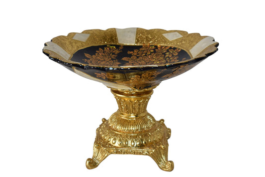 Open and Unique Kylix Decoration Resin Vase   Size: 12" x 12" x 7"H