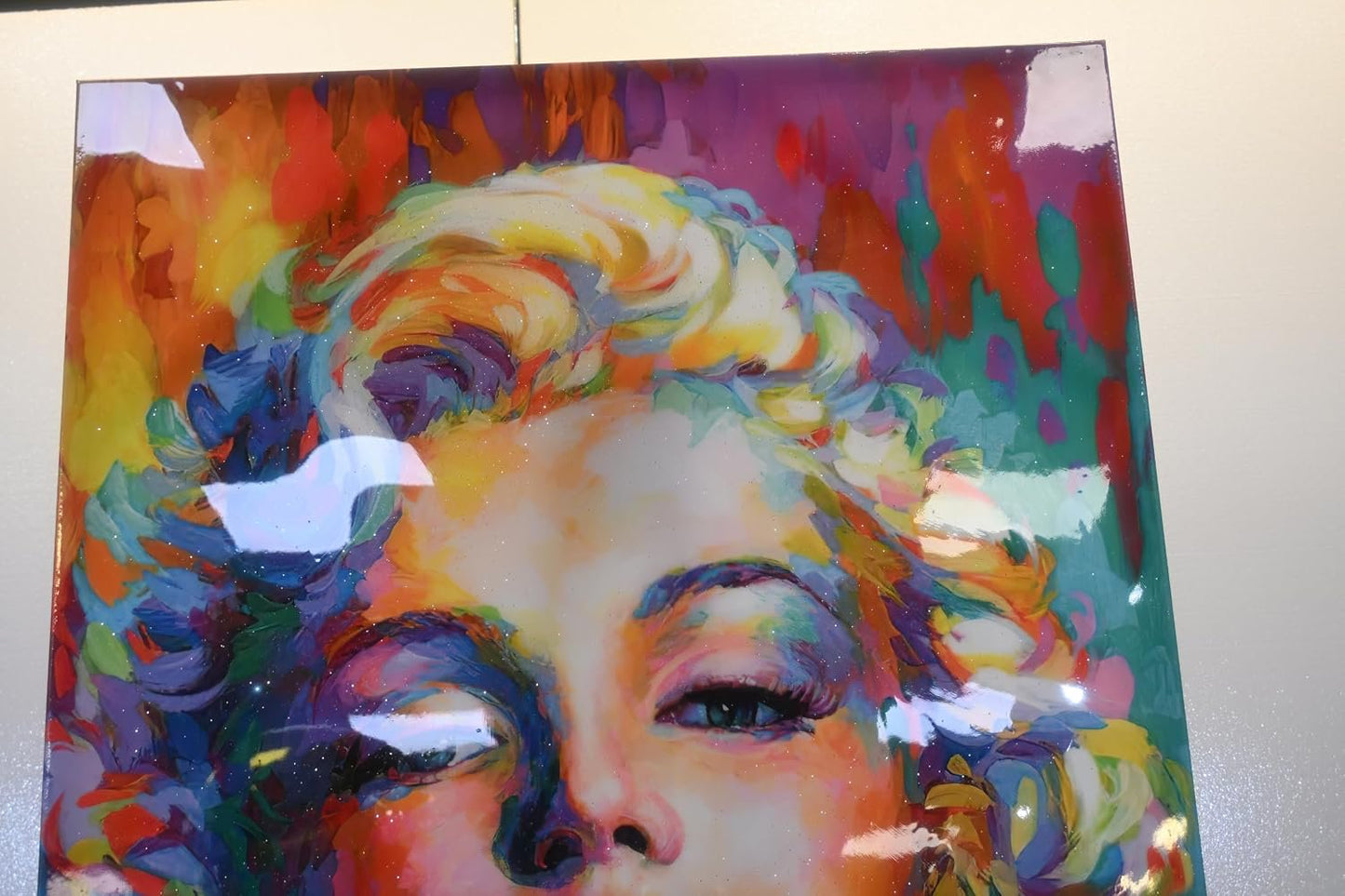 Giant Marilyn Monroe Pop Art Resin Coated Canvas 40"x64"