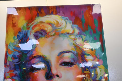 Giant Marilyn Monroe Pop Art Resin Coated Canvas 40"x64"