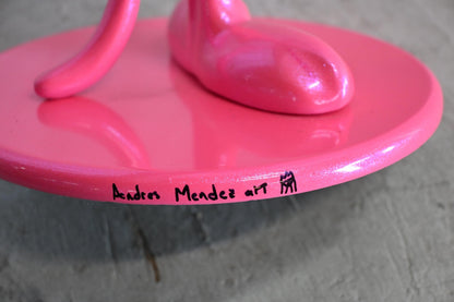 Pink Panther Inspired Resin Statue Figurine Andres Mendez 8"x9"x17"H