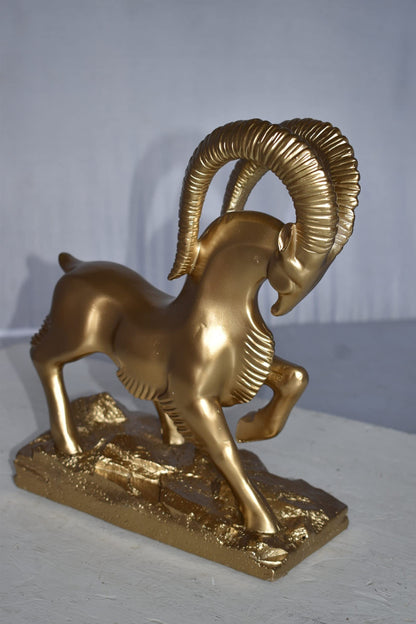 Royal Gazelle Statue Made of Resin - Gold Size: 11" x 5" x 13"H