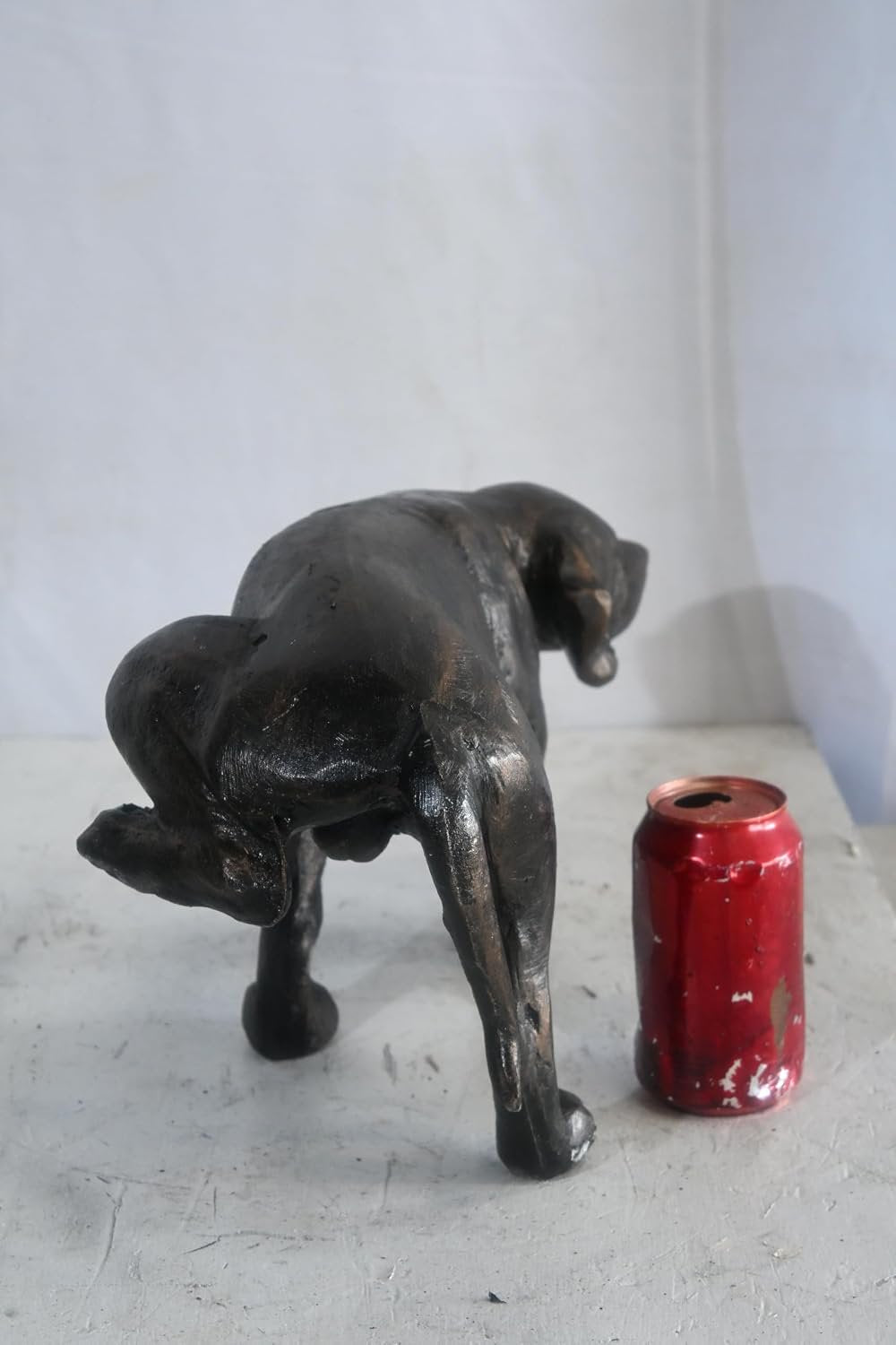 Funny Peeing Hound Dog Statue Lifting Leg Aluminum Decor 16"x7"x9"H