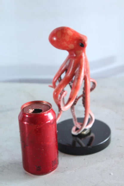 NIFAO Bronze Octopus Statue on Marble Base Coastal Tabletop Decor 6" x 5" x 11"H