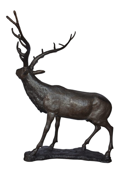 Lifesize And Incredibly Detailed Reindeer Bronze Statue Size: 75" x 50" x 85"H