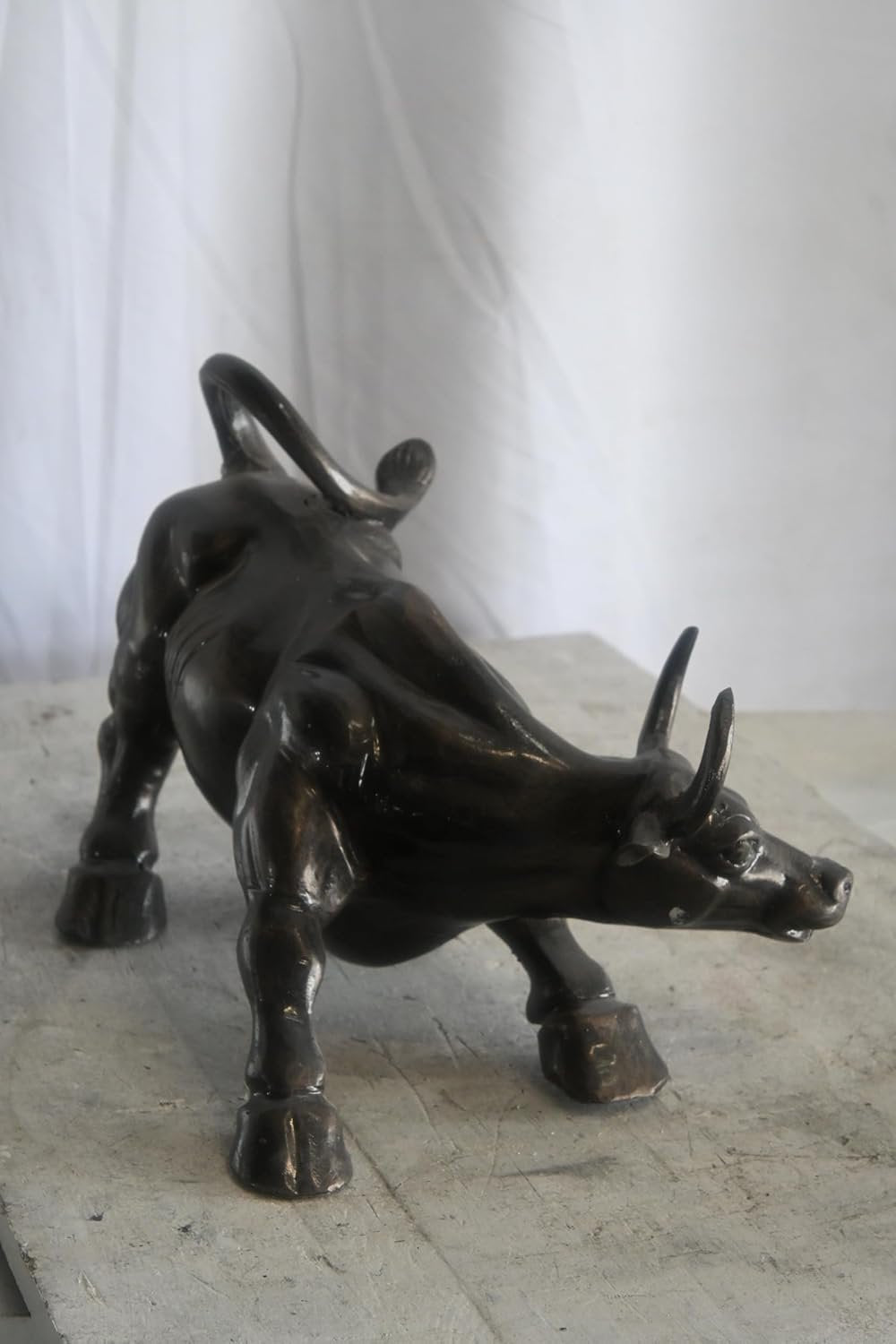 Iconic Charging Bull Aluminum Tabletop Sculpture Replica 19"x10"x10"H