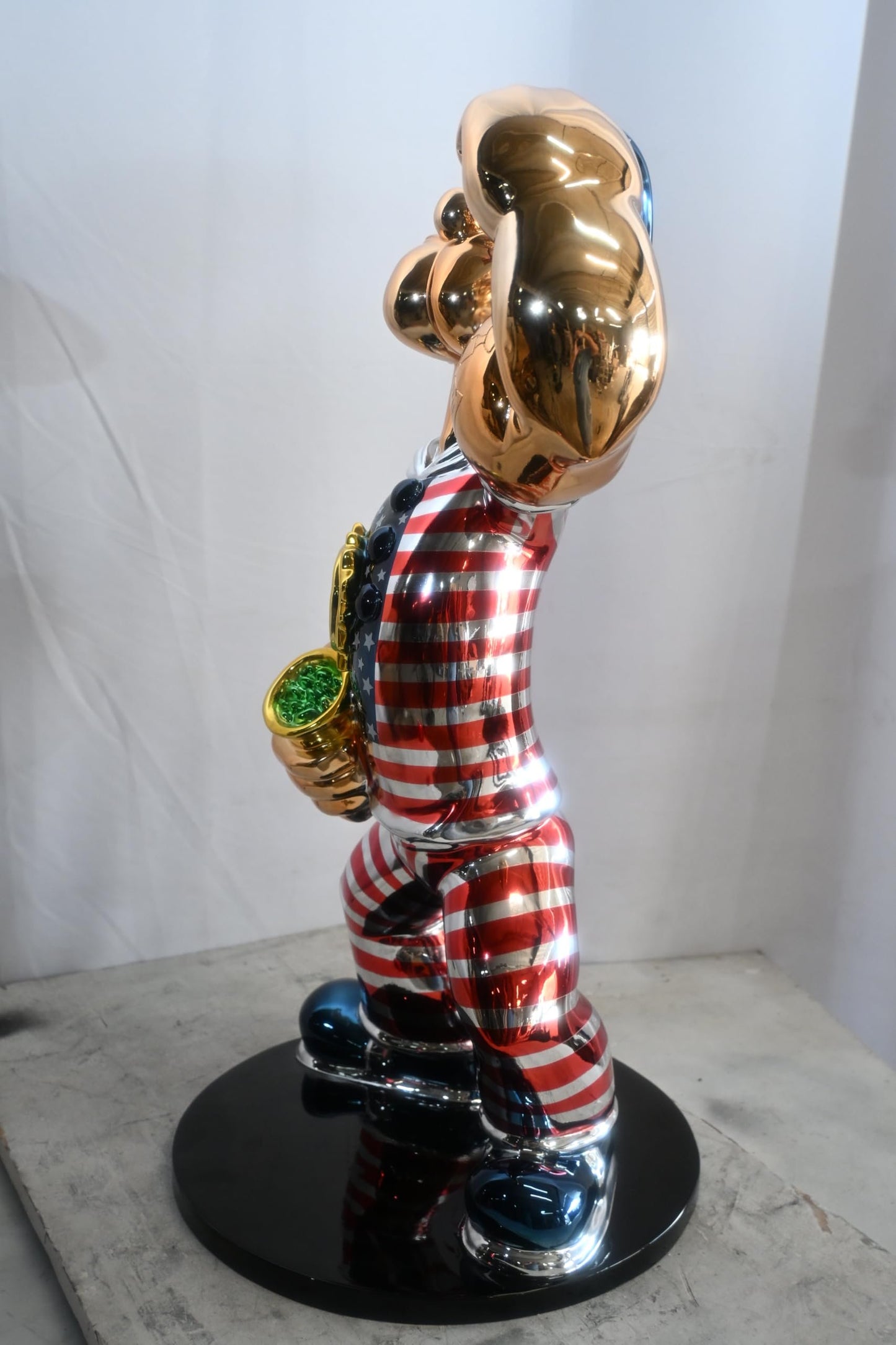 Popeye Patriotic Sailor MAGA Resin Sculpture 18"x16"x31"H