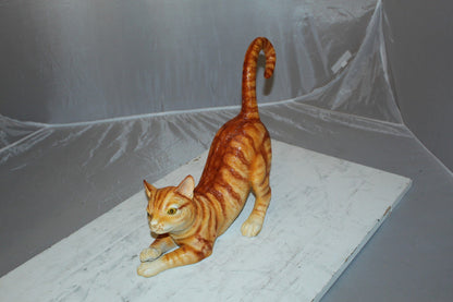 Cat - small Bronze Statue -  Size: 16"L x 6"W x 14"H.