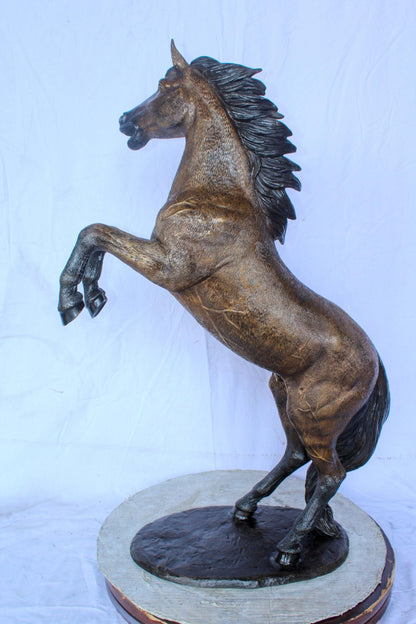 Exquisite Galloping Horse Bronze Statue, Exceptional Detail 28" x 12" x 40"H