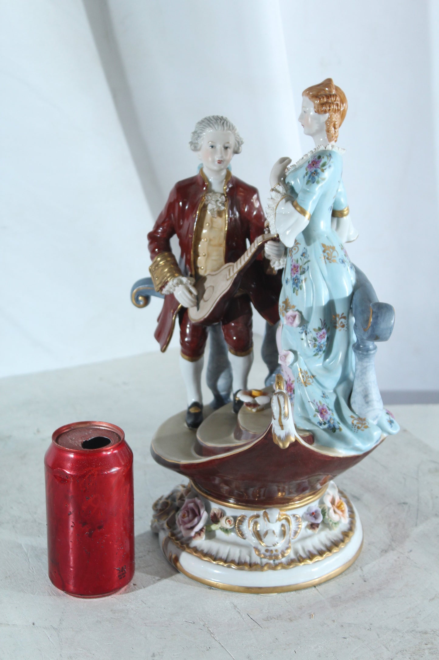 NIFAO Porcelain Courting Couple Figurine 11" x 10" x 16"H