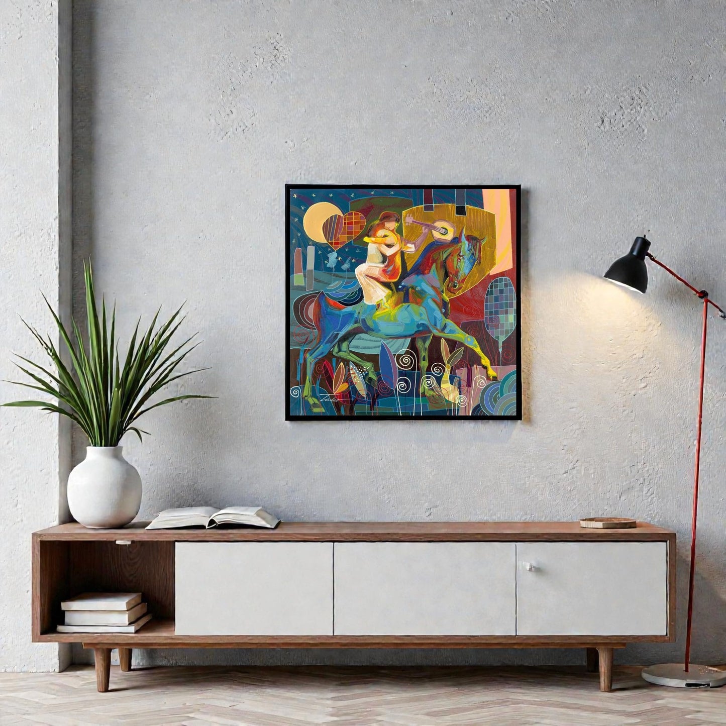NIFAO Limited Edition Sumos Uno by Tadeo Zavaleta Colorful Art 34"x34"