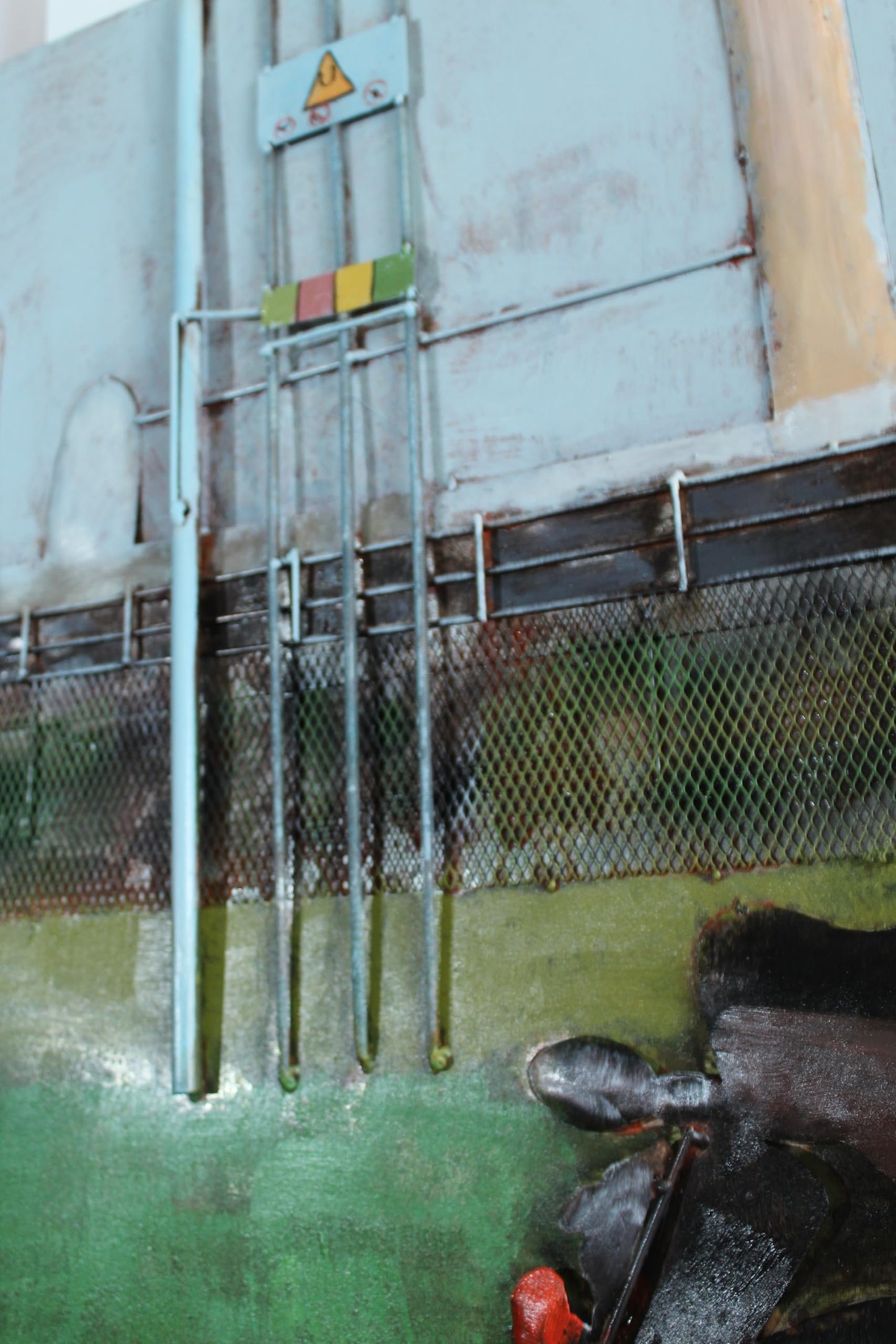 NIFAO Motorcycle Wall Art Handmade Metal Painting with 3D Raised Parts 79" x 2" x 40"H