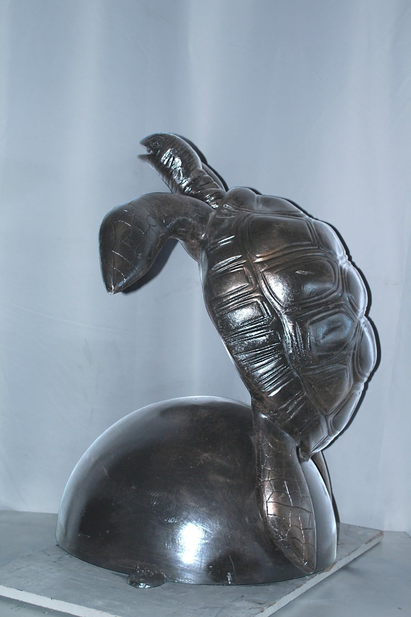 Large Aluminum Sea Turtle Statue Sculpture Decor 33"x24"x36"H