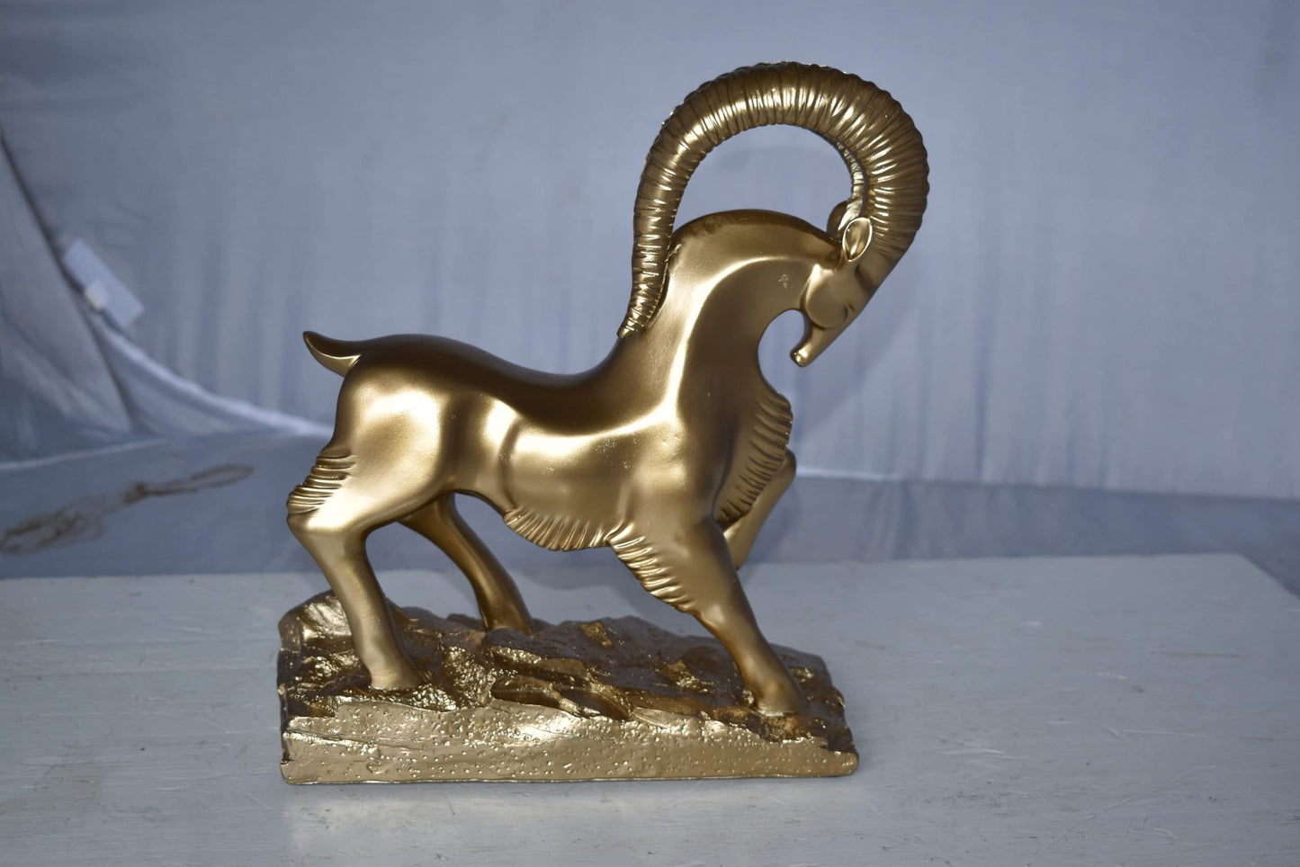 Royal Gazelle Statue Made of Resin - Gold Size: 11" x 5" x 13"H