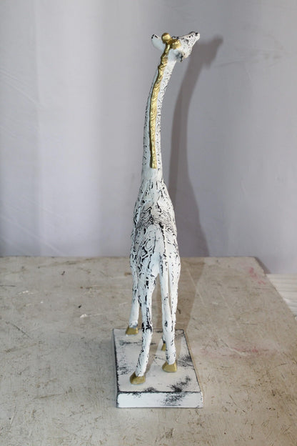 Aluminum Giraffe Sculpture Graceful Elegance in Tall Form 8" x 4" x 18"H