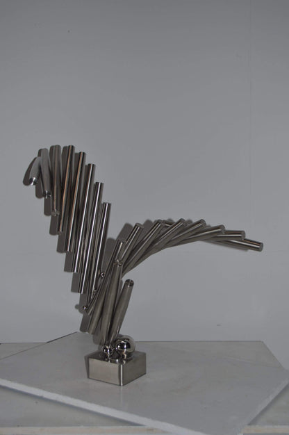 Stainless Steel modern art Table Top decoration - Size: 34"L x 7"W x 23"H.