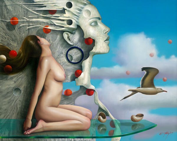 La Venus Cosmica, Nude Art, limited edition giclee by Nelson Calderon, 38x30
