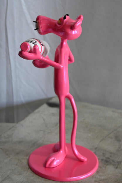 Pink Panther Inspired Resin Statue Figurine Andres Mendez 8"x9"x17"H