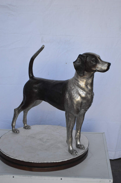Foxhound Dog Bronze Statue -  Size: 31"L x 7"W x 24"H.