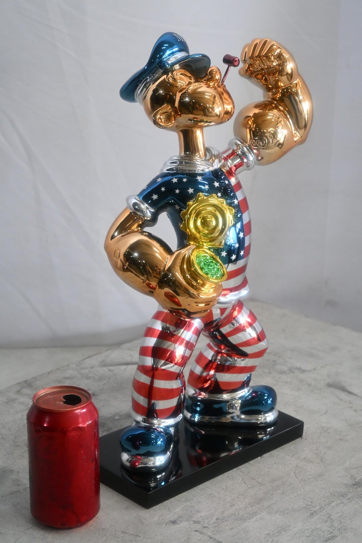 Popeye MAGA Statue Resin Patriotic Figurine 11"x6"x17"H