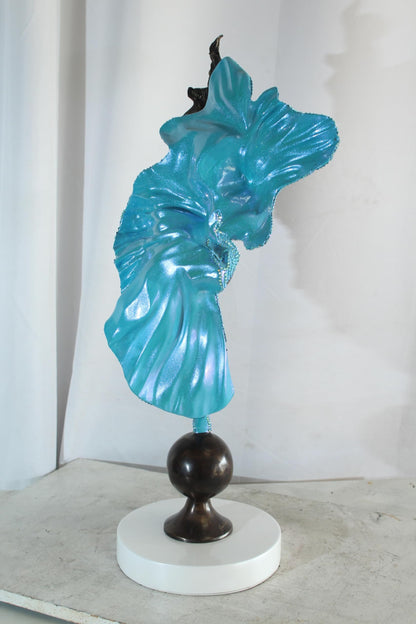 NIFAO Bronze Sculpture Submerge Elegance by Liliana Mendez 14"x9"x31"H