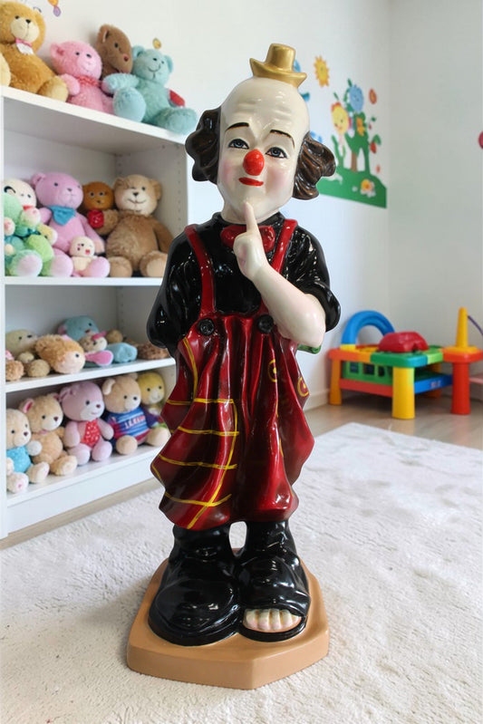 Fiberglass Clown Statue, Big Top Charm for Your Space 14" x 16" x 40"H