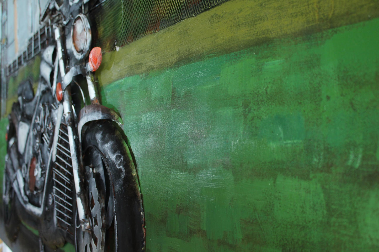 NIFAO Motorcycle Wall Art Handmade Metal Painting with 3D Raised Parts 79" x 2" x 40"H