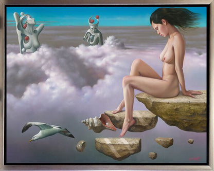La Dama Del Mar, Nude Art, limited edition giclee by Nelson Calderon, 38x30