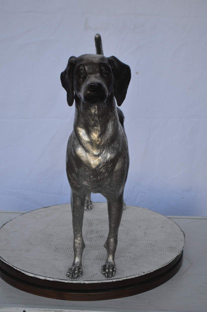 Foxhound Dog Bronze Statue -  Size: 31"L x 7"W x 24"H.