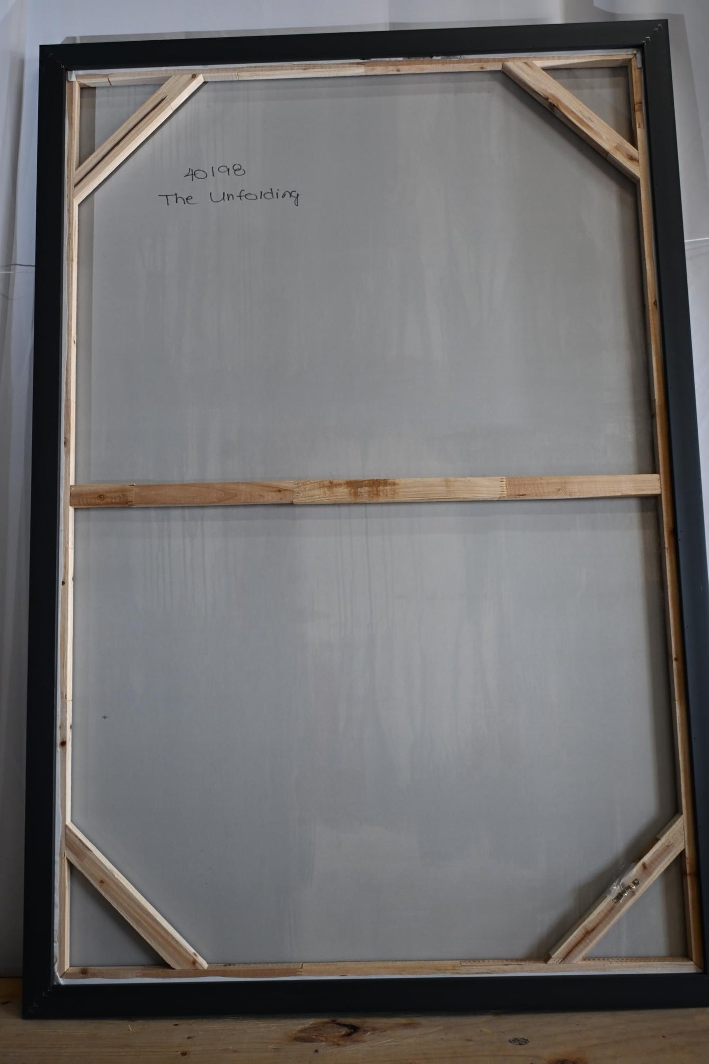 The Unfolding Abstract Canvas Painting Framed Modern Art 41"x61"