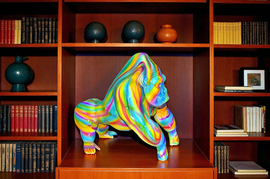 Modern King Kong Bronze Statue -  Size: 15"L x 13"W x 17"H.