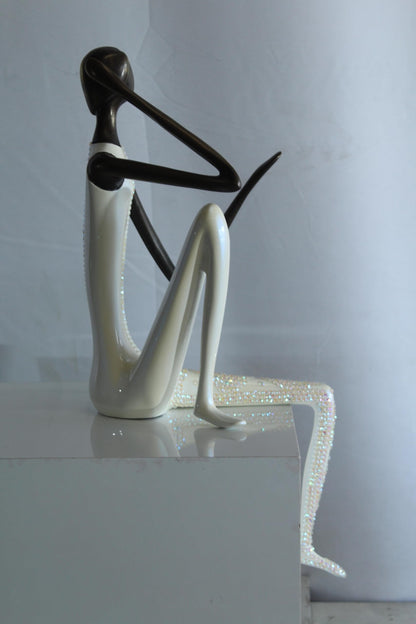 NIFAO Bronze Statue Fragments of Love by Liliana Mendez 10"x5"x20"H