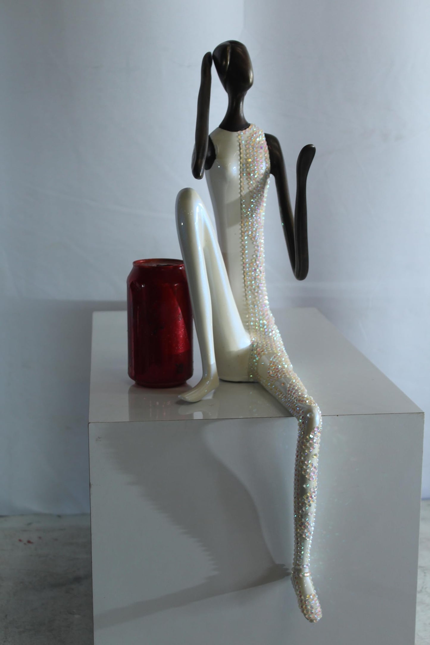 NIFAO Bronze Statue Fragments of Love by Liliana Mendez 10"x5"x20"H