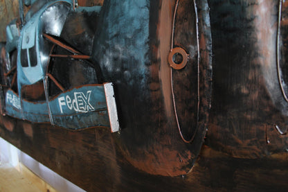 NIFAO 3D Formula 1 Racing Car Wall Art FedEx Early 2000s Inspired 79" x 2" x 40"H