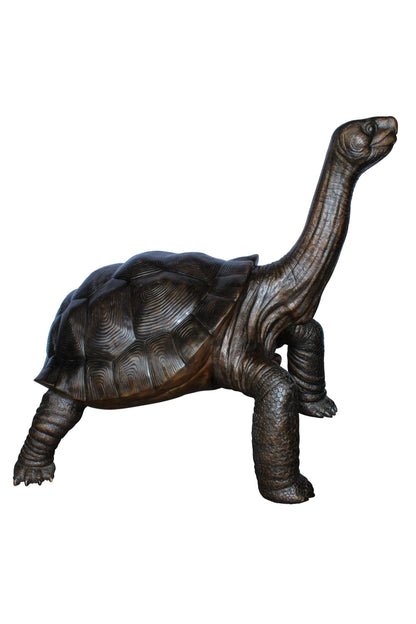Giant Bronze Tortoise Statue with Detailed Textured Shell 66" x 41" x 59"H