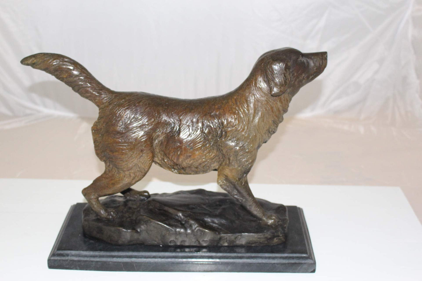 20" Labrador Dog Bronze Statue