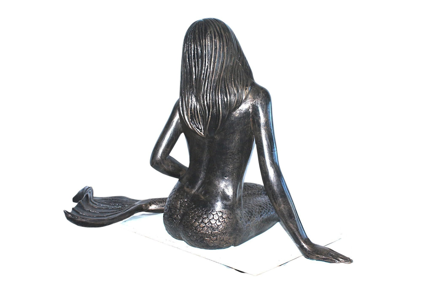 NIFAO Large Aluminum Mermaid Statue Sculpture Ocean Decor 64"x32"x34"H