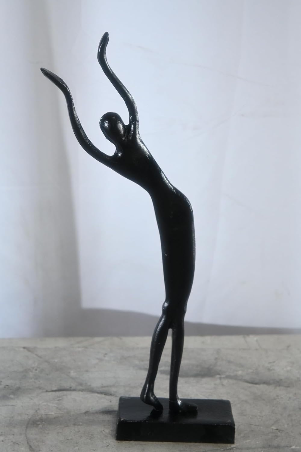 Aluminum Abstract Yoga Urdhva Hastasana Figure Sculpture 8"x3"x20"H