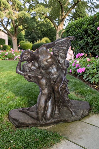 The Kiss or Eternal Springtime Bronze Statue, Rodin Replica 49" x 20" x 44"H