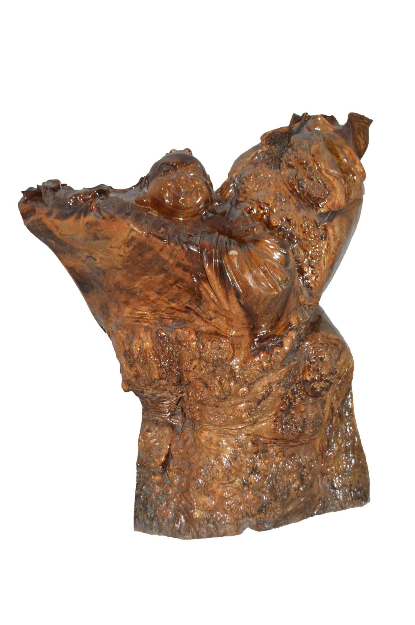 Wood Carved Buddha CC6 -  Size: 26"L x 20"W x 29"H.