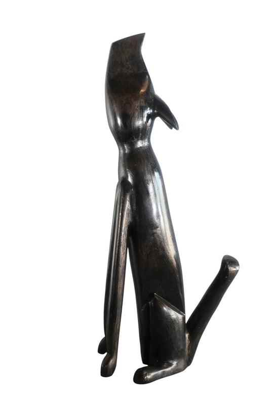 Howling Coyote Large Aluminum Statue Wildlife Collection 14"x8"x34"H